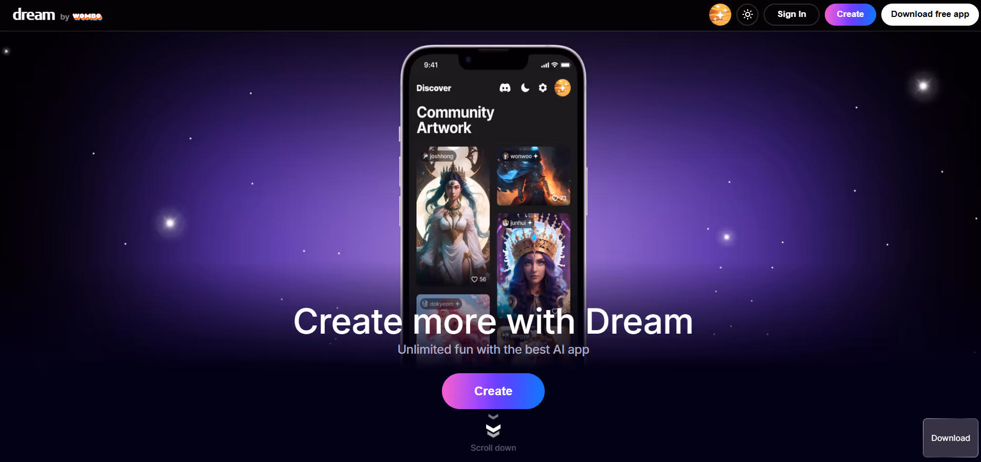 Dream by Wombo product screenshot
