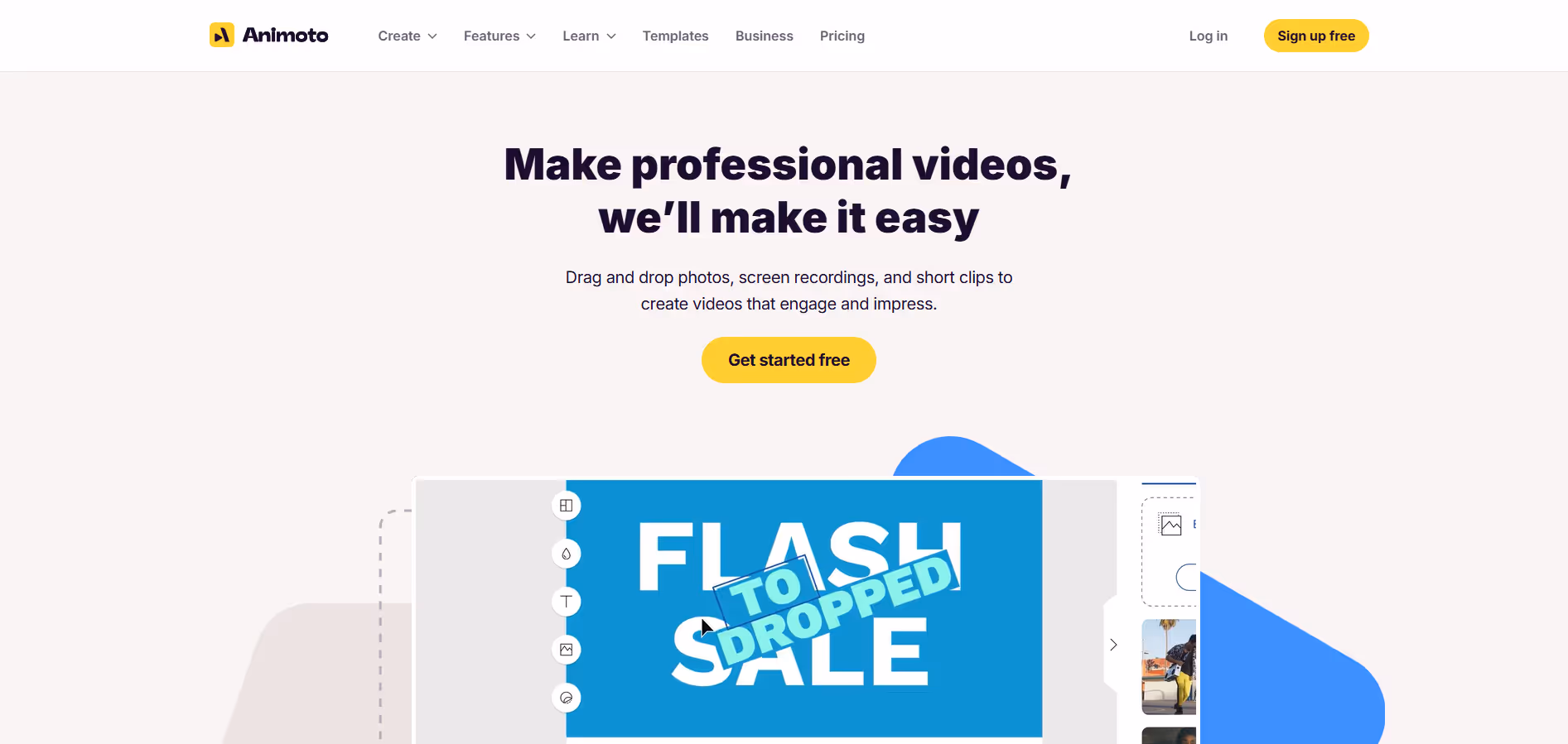 Animoto product screenshot