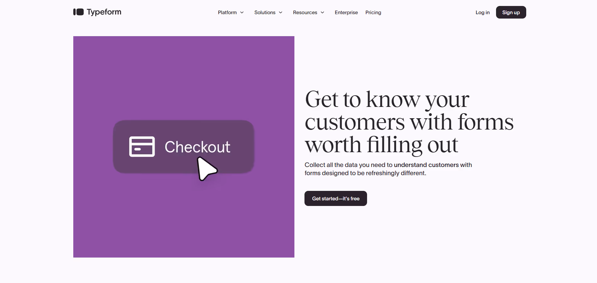 Typeform product screenshot