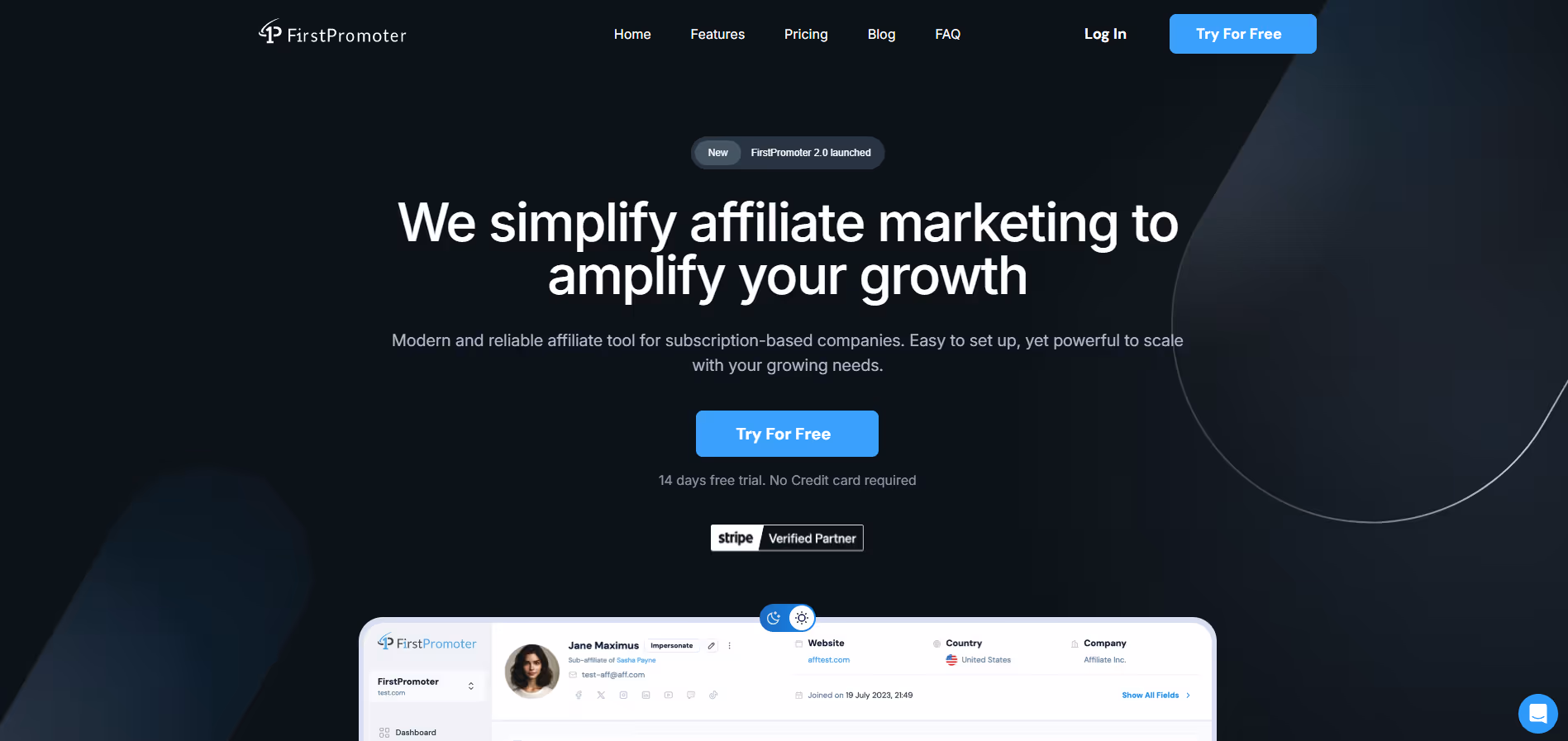 FirstPromoter product screenshot