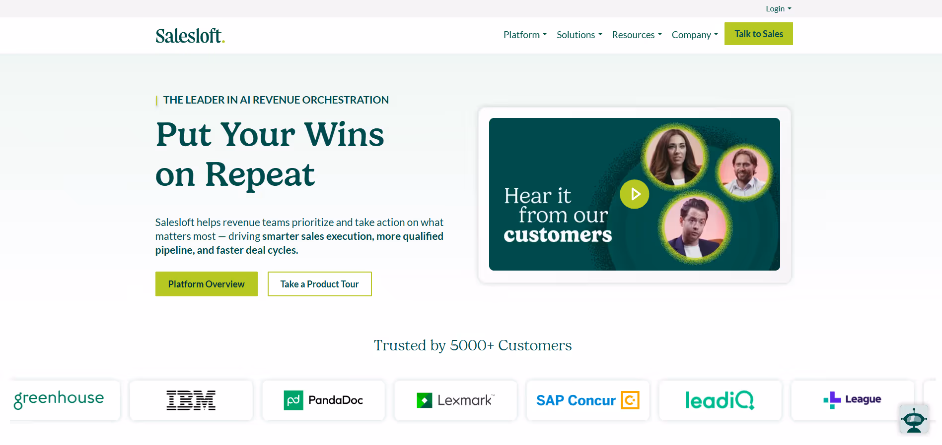 Salesloft product screenshot