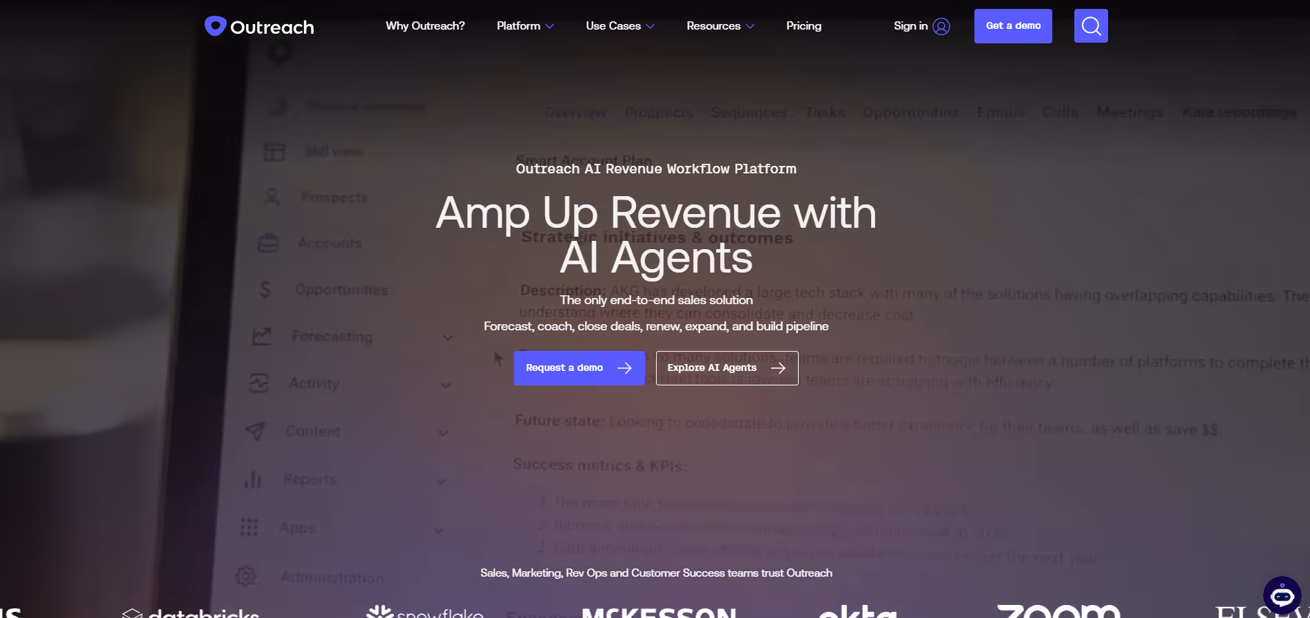 Outreach product screenshot