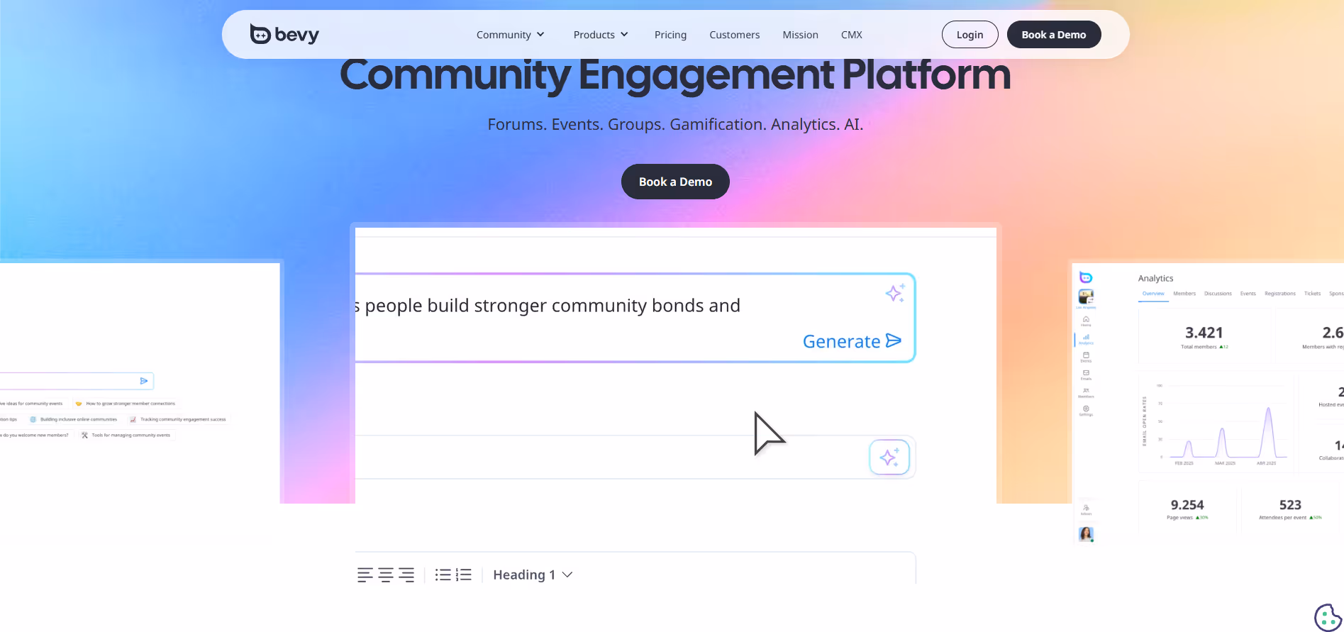 Bevy product screenshot
