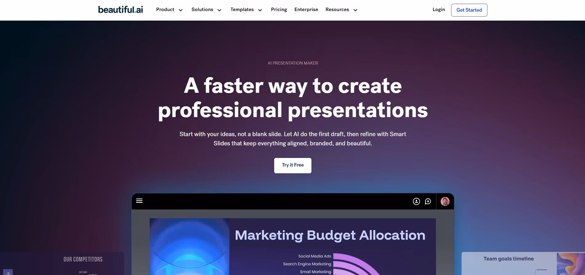 Beautiful.ai product screenshot