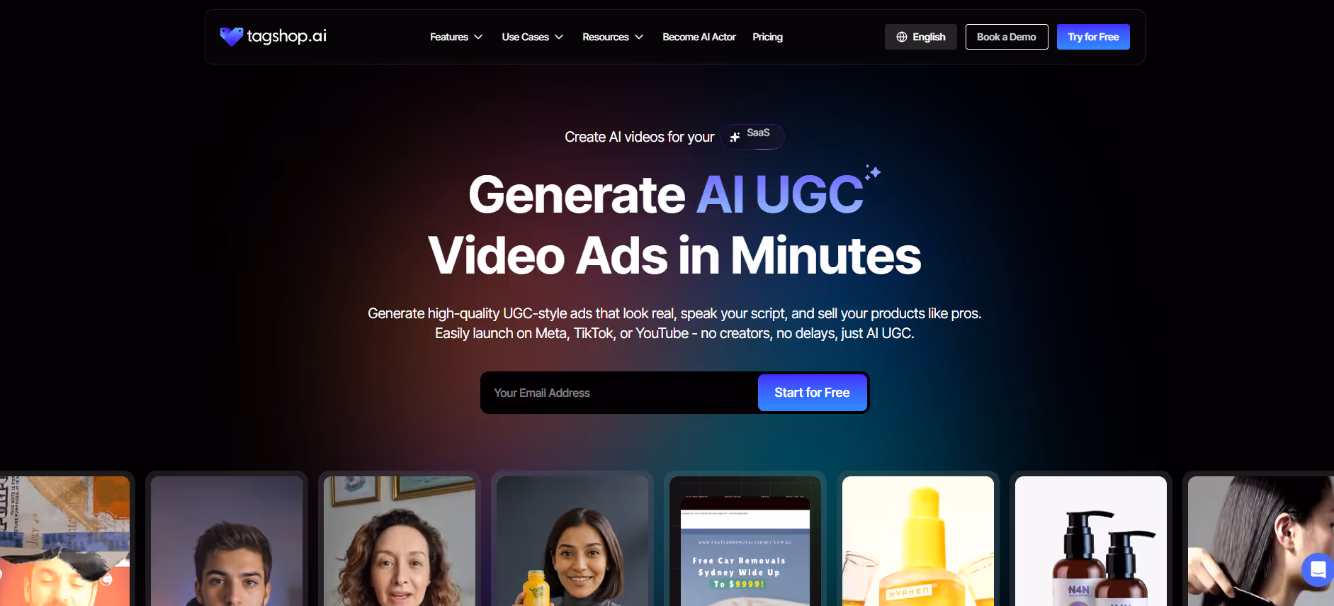 Tagshop AI product screenshot