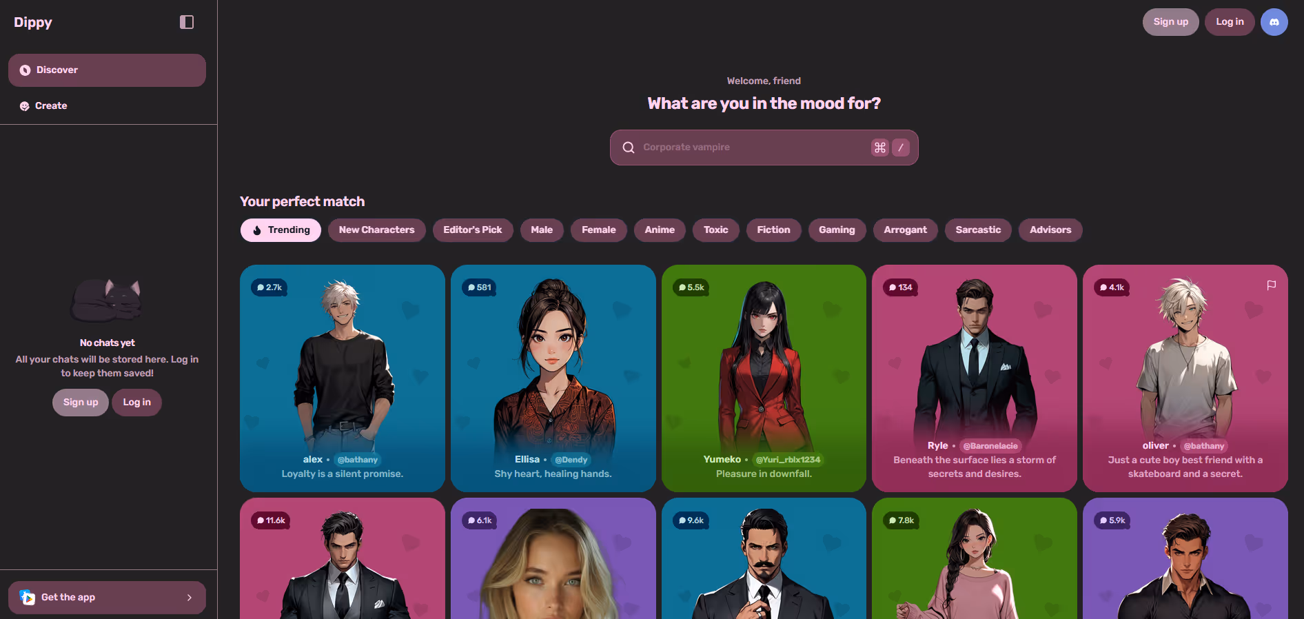 Dippy AI product screenshot
