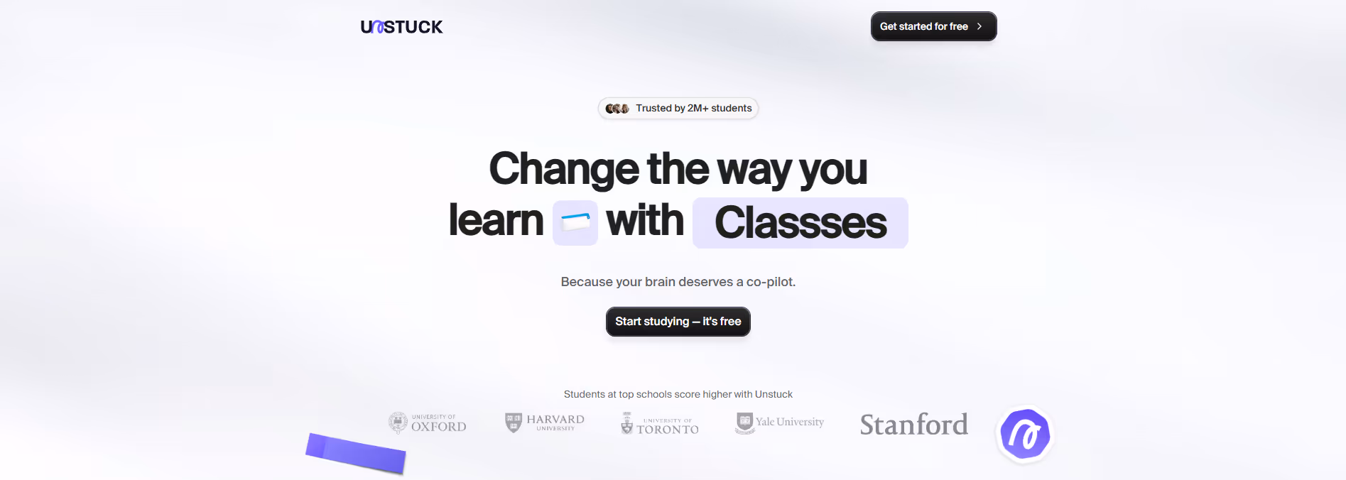 Unstuck AI product screenshot