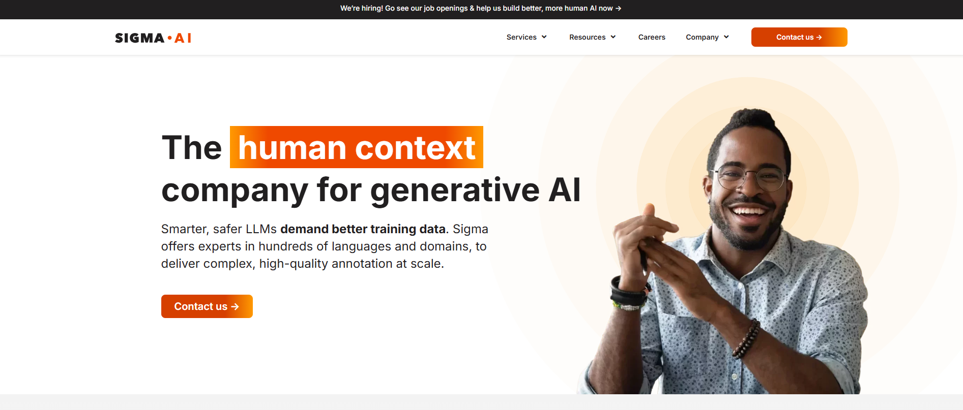 Sigma AI product screenshot
