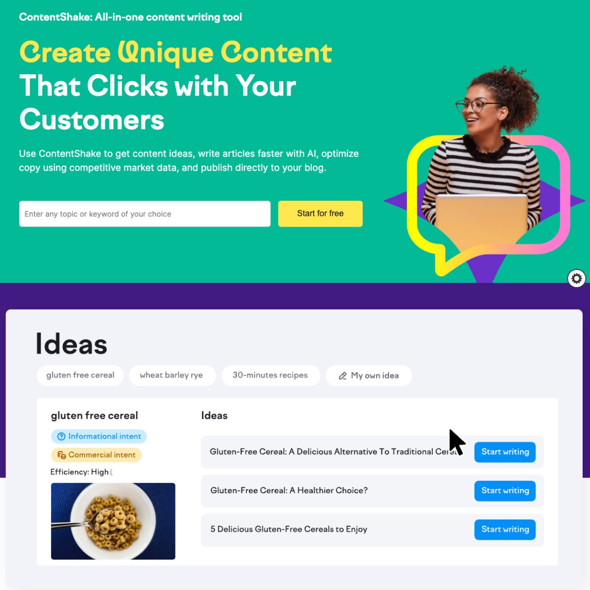 Contentshake product screenshot