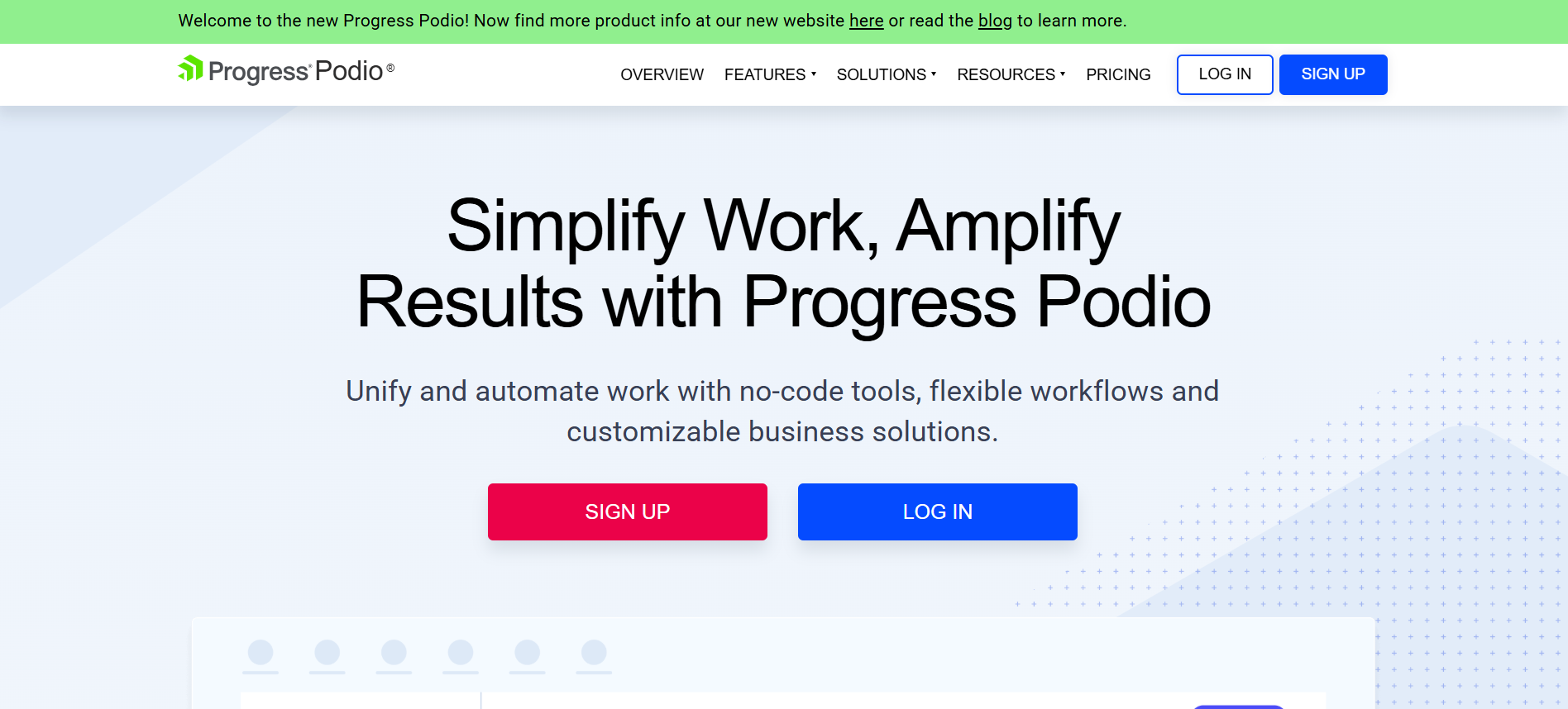 Podio product screenshot