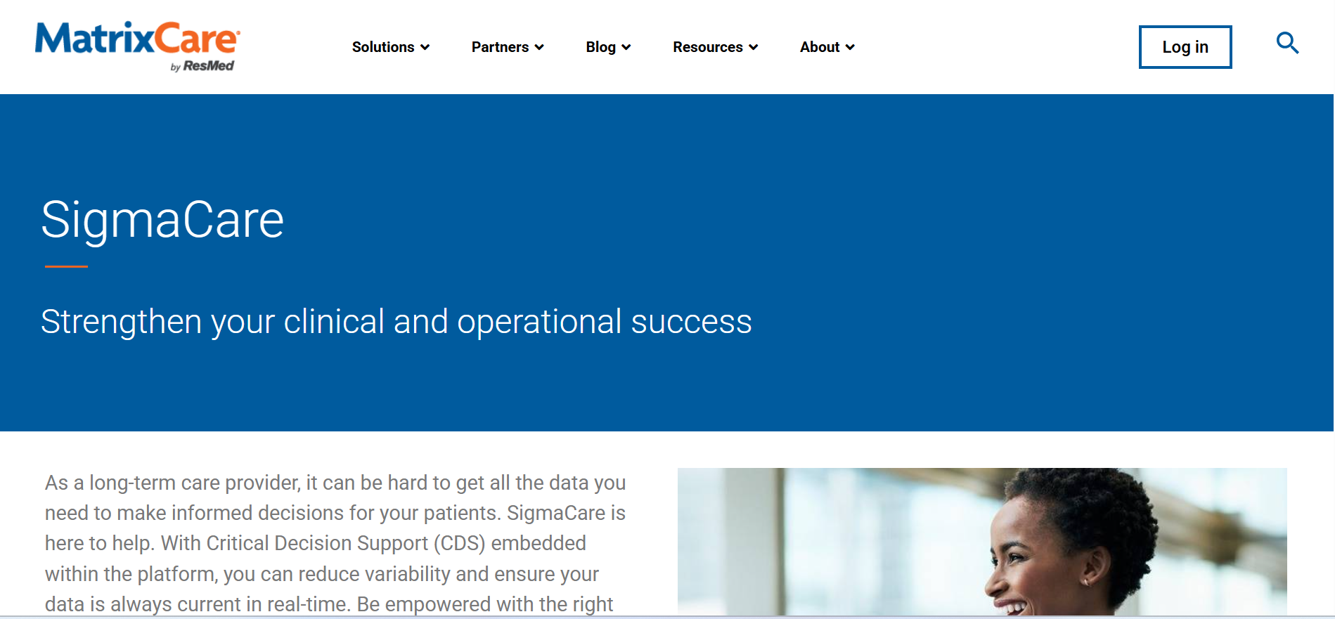SigmaCare product screenshot
