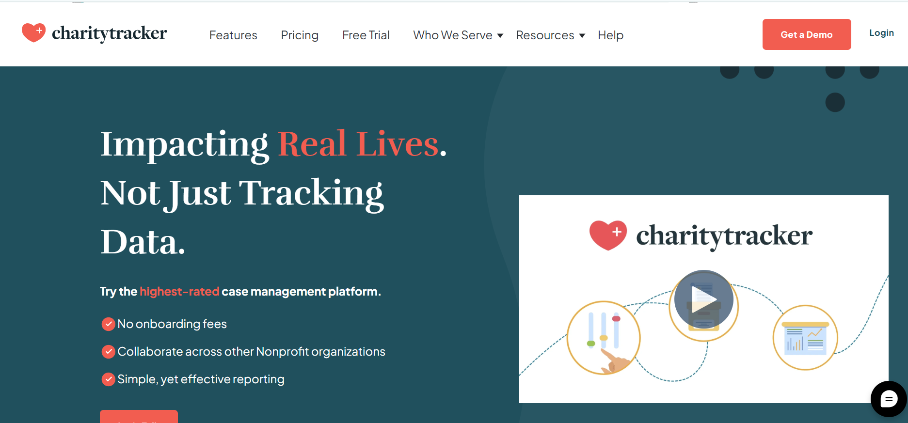 CharityTracker product screenshot