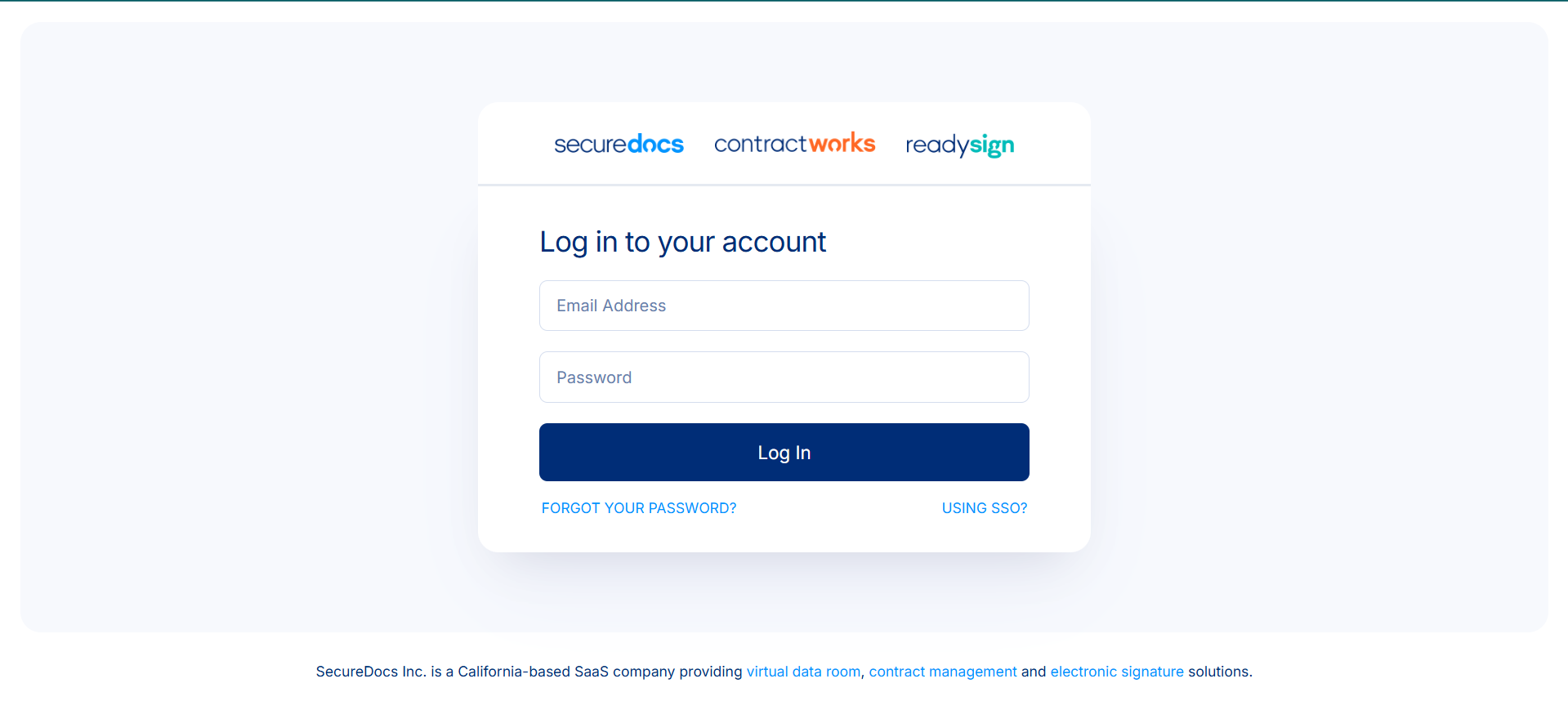 SecureDocs product screenshot