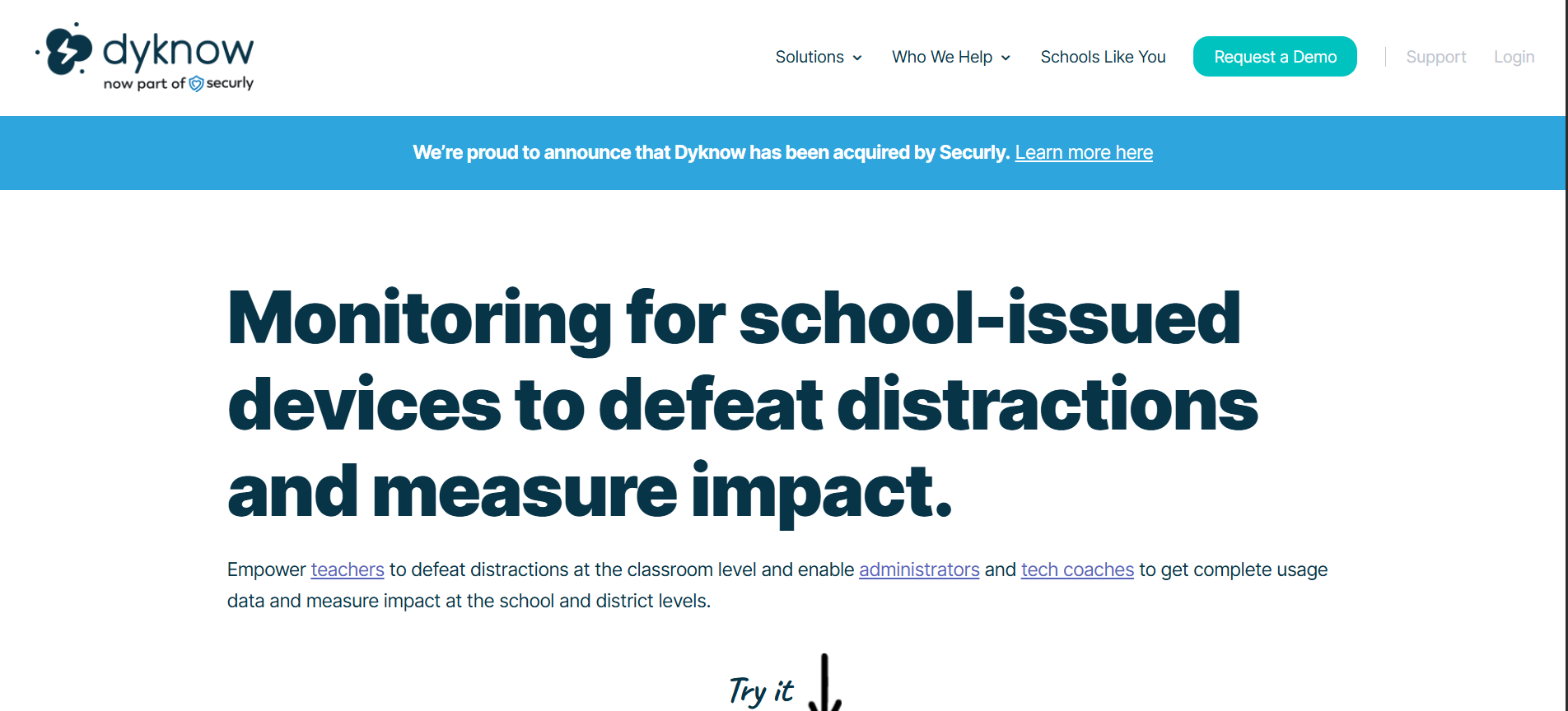 Dyknow product screenshot
