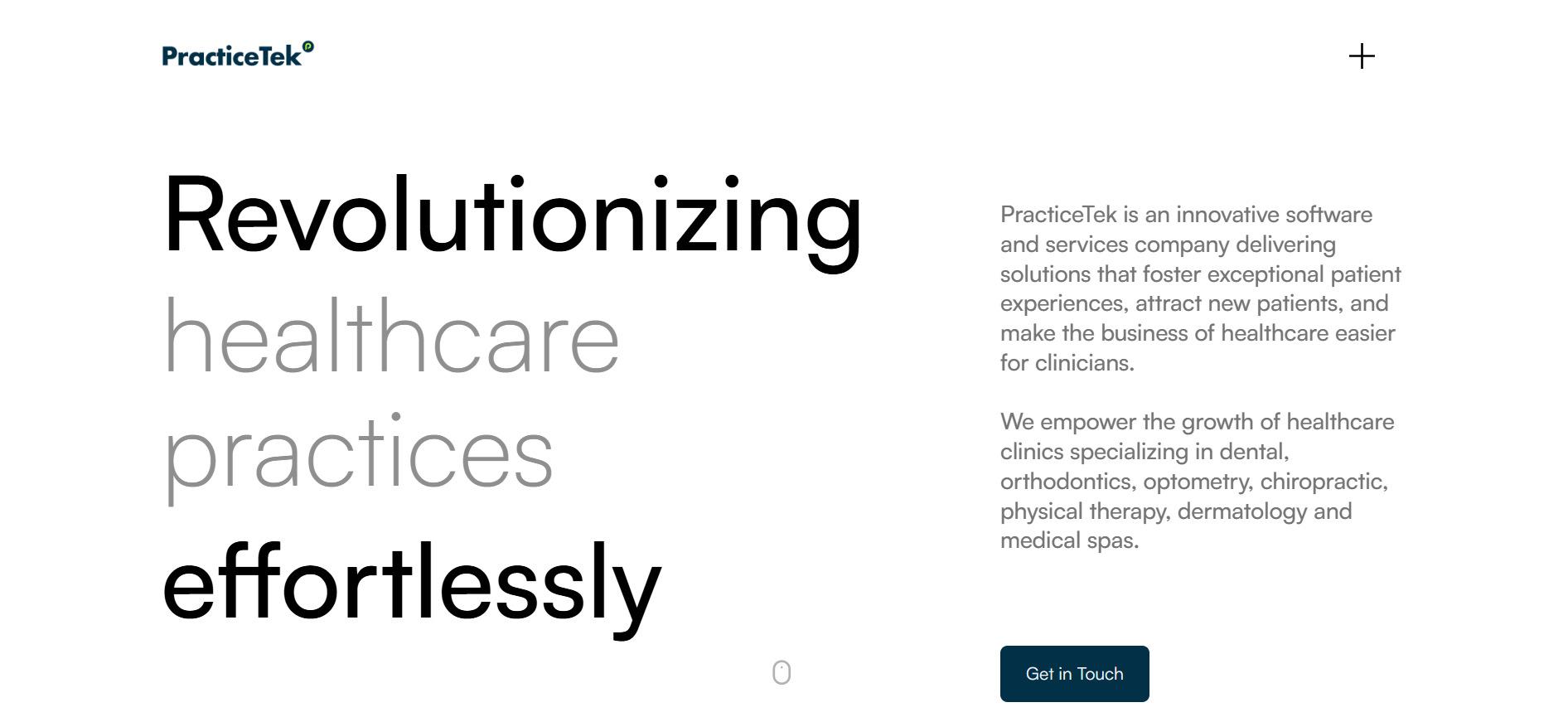 PracticeTek product screenshot