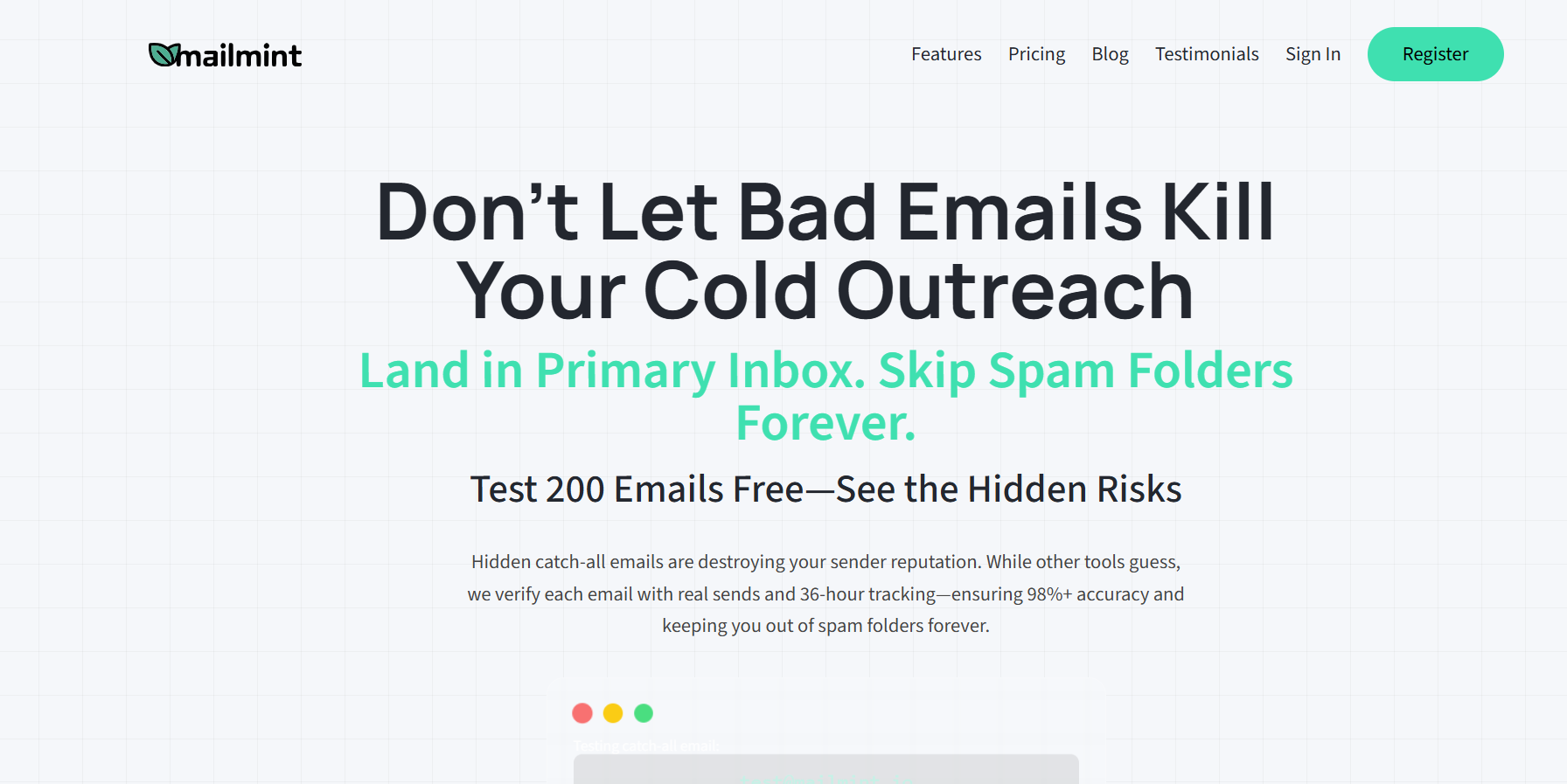 MailMint product screenshot