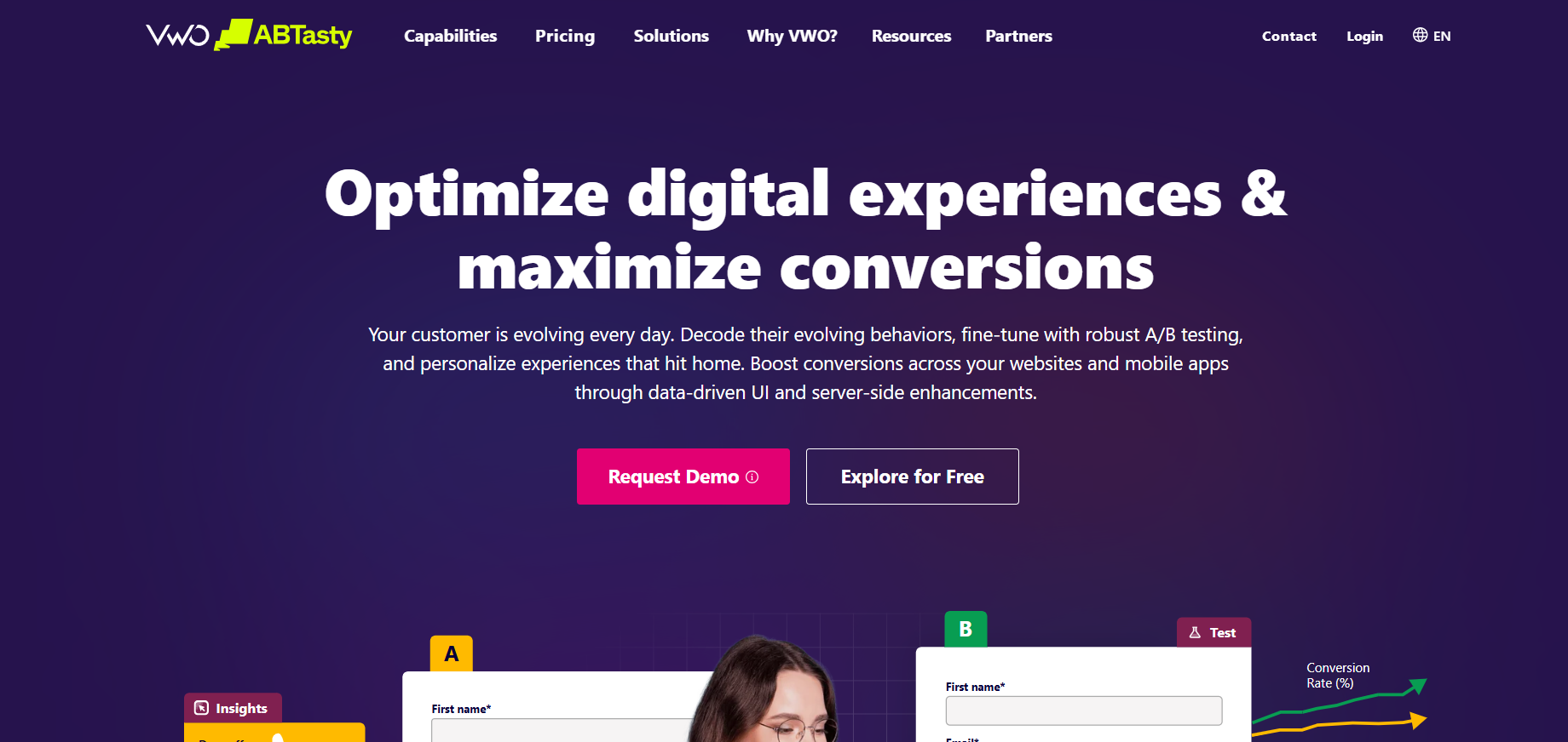 Visual Website Optimizer (VWO) product screenshot
