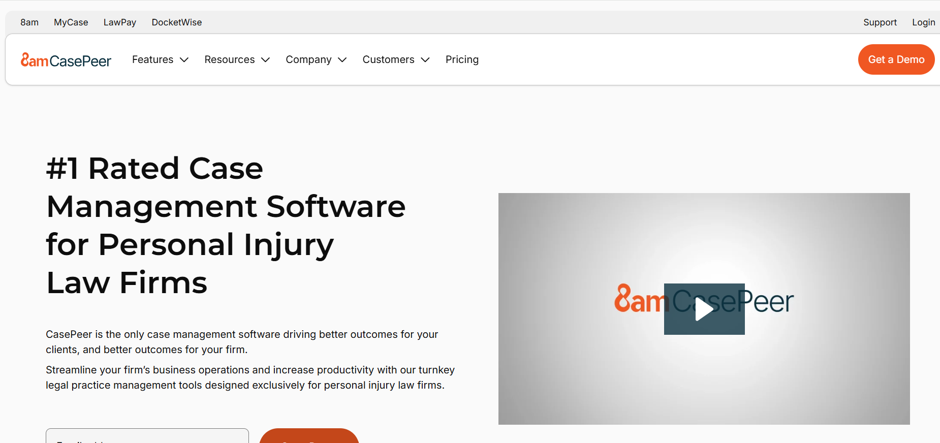 CasePeer product screenshot
