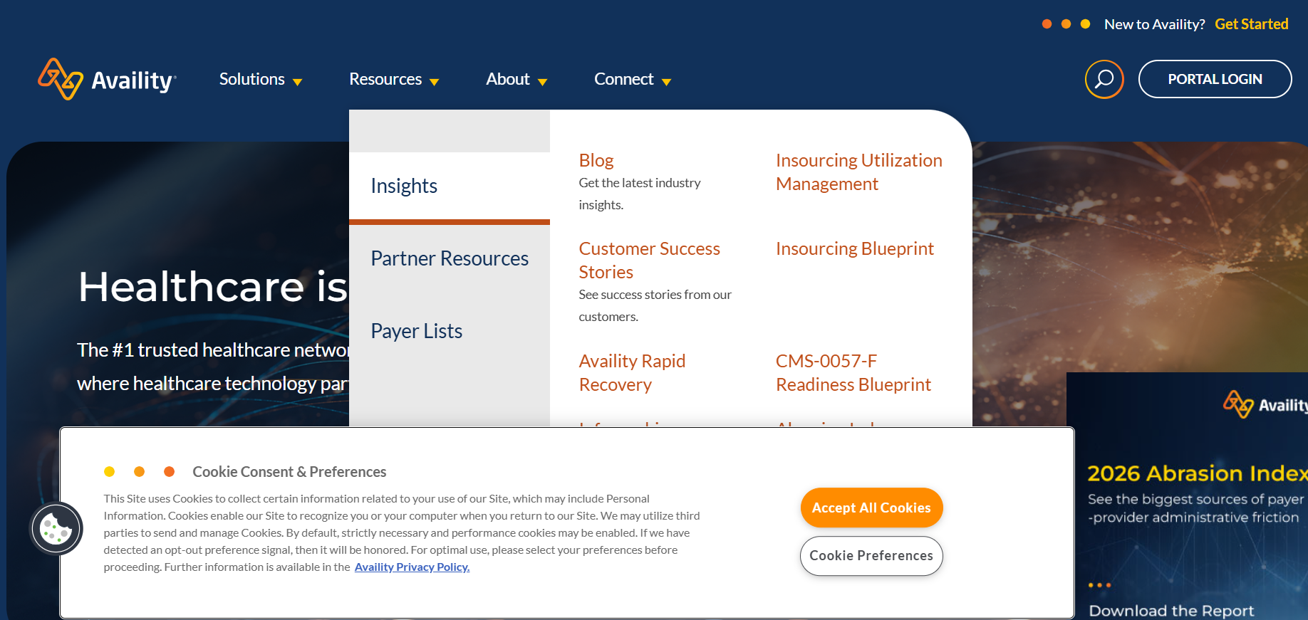 Availity product screenshot