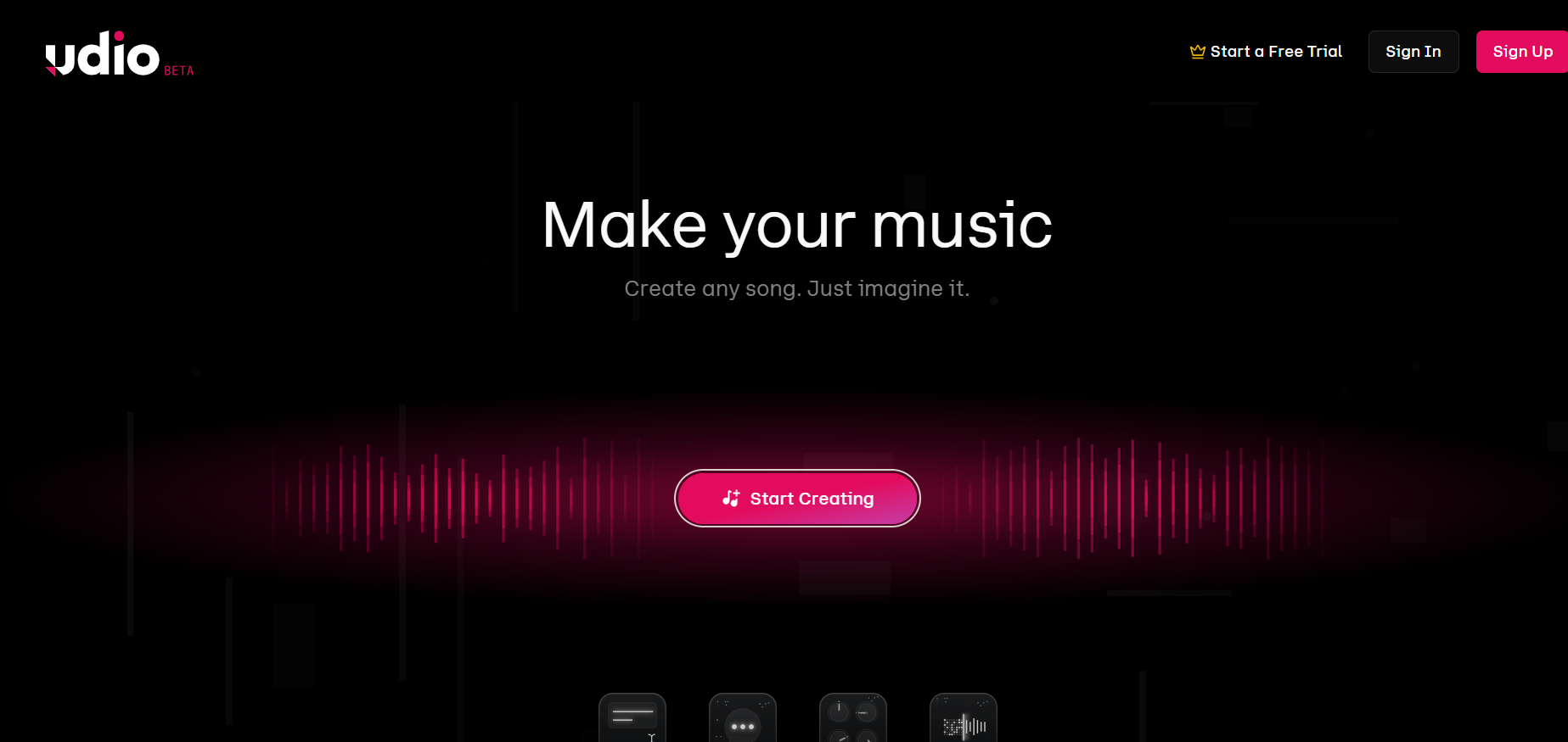 Udio product screenshot