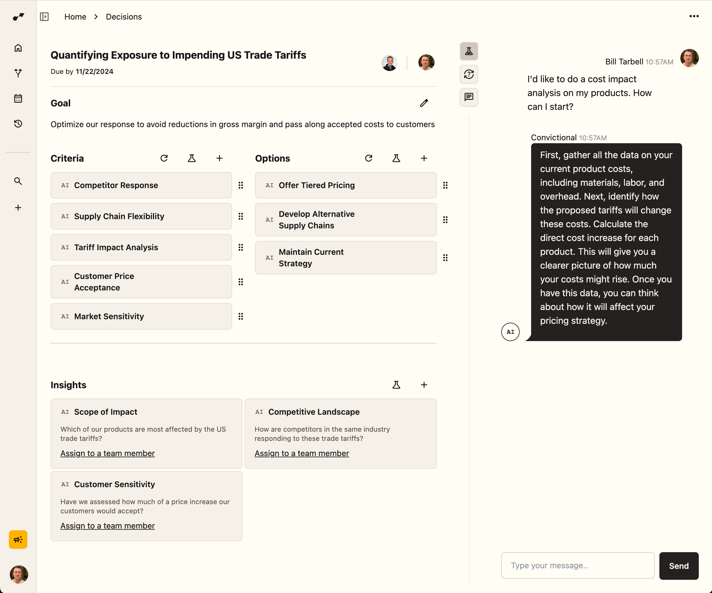 Starting a workspace in Convictional