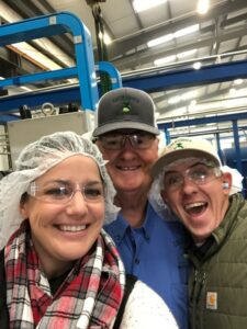 Bob, Mary, and our Director of Mill & Tank Farm Operations Logan 