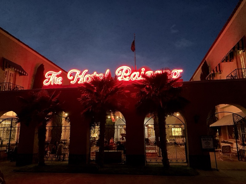 Hotel Paisano After Dark, lights out.