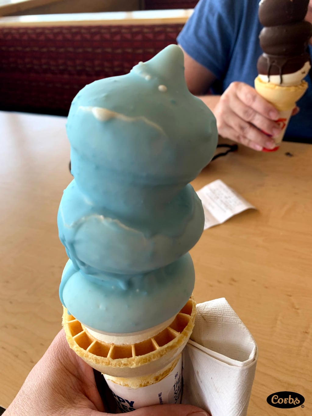 Cotton candy dipped cone at DQ in Marfa.