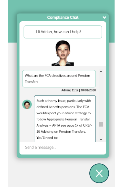 MO chatbot interface