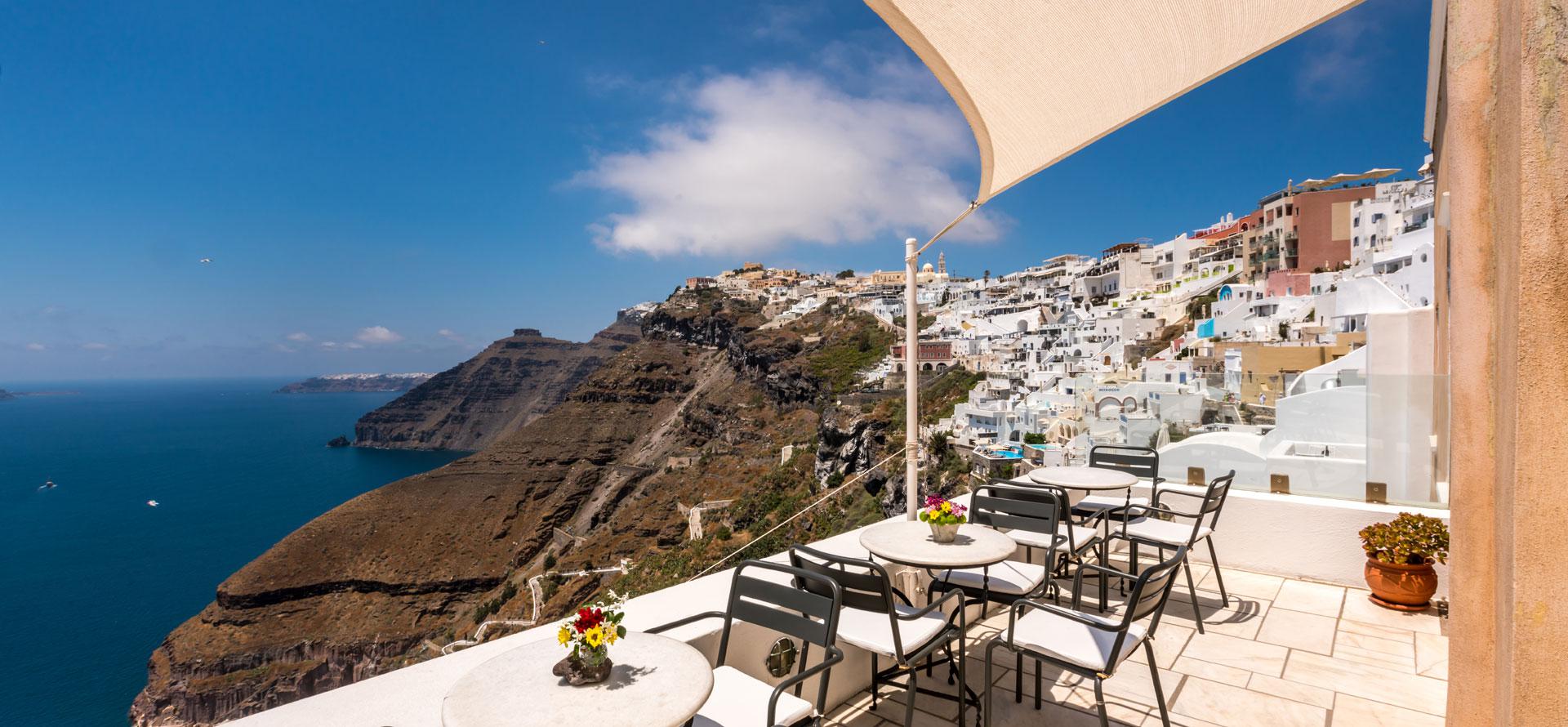 Cori Rigas Suites-Fira-Santorini-Art cafe Terrace