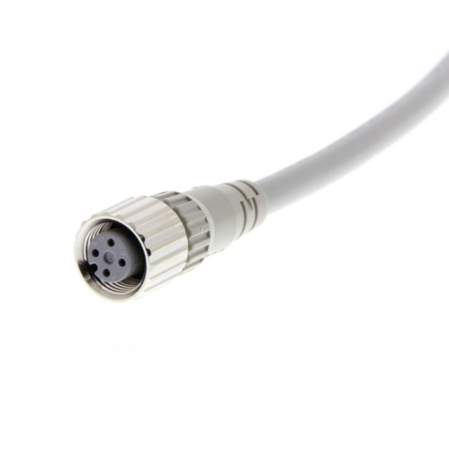 Omron XS2FD421G80F Sensor cable, M12 straight socket (female), 4-poles, A coded, PVC fire-retardant robot cable, IP67, 5 m