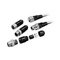 Omron XS2FM12PUR3S5M Sensor cable, M12 straight socket (female), 3-poles, A coded, PUR fire-retardant halogen free cable, IP67, 5 m