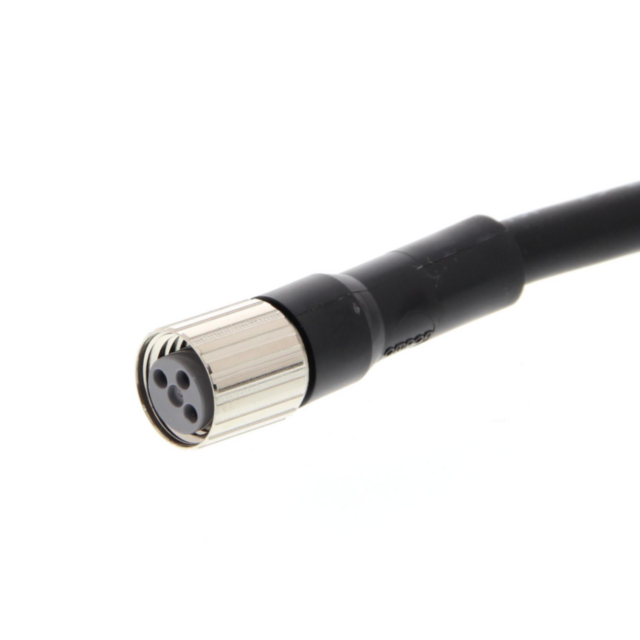 Omron XS3FM8PUR3S10M Sensor cable, M8 straight socket (female), 3-poles, PUR fire-retardant halogen free cable, IP67, 10 m