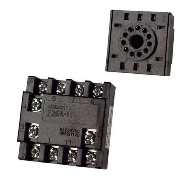Omron P3GA11 Socket, back-connecting, 11-pin, screw terminals
