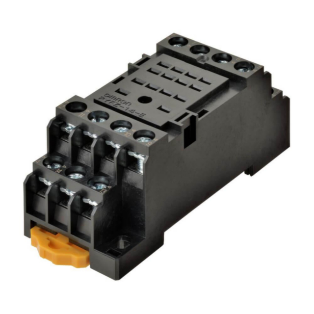 Omron PYFZ14E Socket, DIN rail/surface mounting, 14-pin, screw terminals (standard)