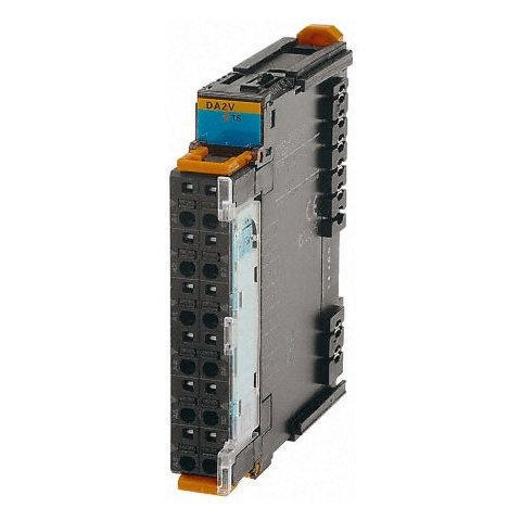 Omron GRT1DA2V SmartSlice 2 x analog outputs, 1 to 5 V, 0 to 5 V, 0 to 10 V, -10 to 10 V, resolution 1:6000