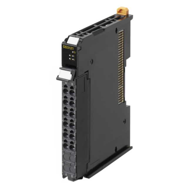Omron NXDA3605 4 Analog Outputs, -10 to 10 V, resolution 1:30000, 10 µs/ch, screwless push-in connector, 12 mm wide