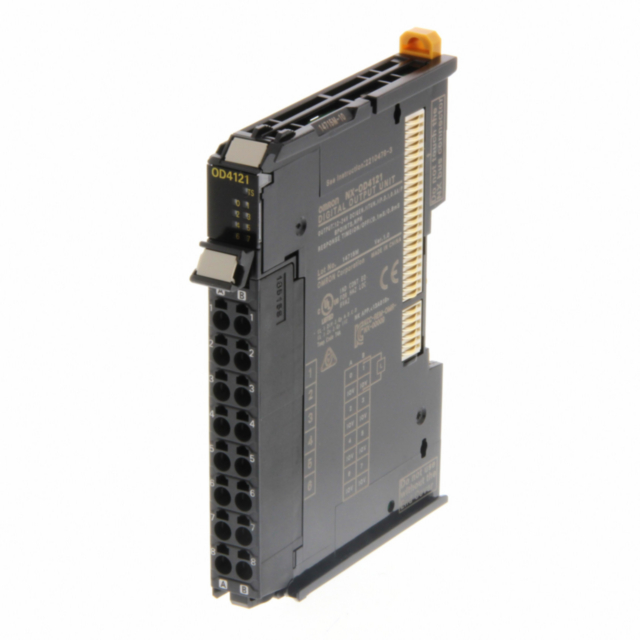 Omron NXOD4121 8 Digital Outputs, Standard speed, NPN 24 VDC, 0.5 A/point, 4 A/NX Unit, screwless push-in connector, 12 mm wide
