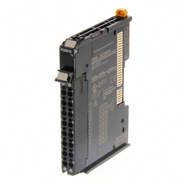 Omron NXPC0010 NX I/O power connection unit, IOG, 5-24 V DC input, 16 terminals, screwless push-in connector, 12mm wide