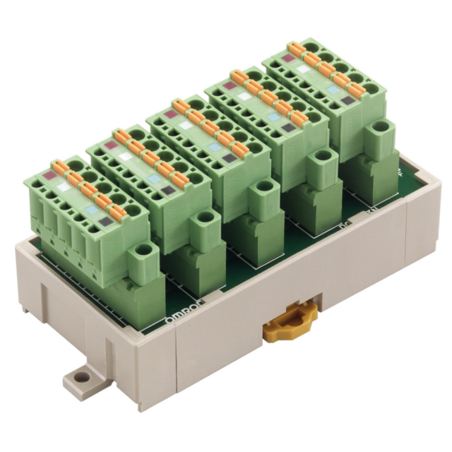 Omron DCN13NC DeviceNet T-Branch tap for 3 branch lines, 5 parallel clamp connectors, top cable entry