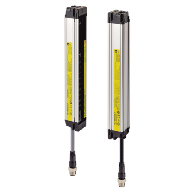 Omron F3SJB0185P25 Safety Light Curtain, F3SJ Basic, Type 4, 25 mm resolution, range 0.2 to 7.0 m, height 185 mm, PNP