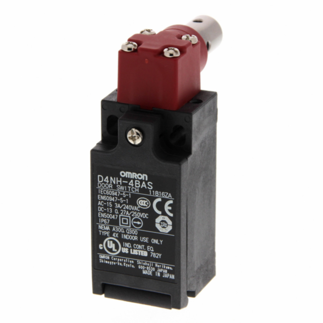 Omron D4NH2DAS Safety door-hinge switch, Shaft Actuator, G1/2 Conduit, 3NC (slow-action)