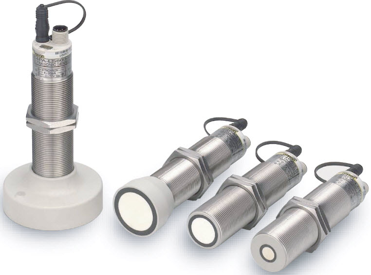 Omron E4PALS400M1N Ultrasonic sensor, 24 to 4000 mm measuring range, analog output (voltage and current)