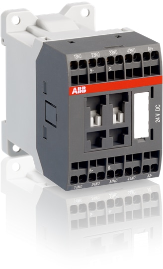 ABB NSL31ES81 NSL... contactor relays are used for switching auxiliary circuits and control circuits. The NSL..S contactor relays are the spring terminal version of the NSL... range. - Poles and auxiliary contacts blocks: 4-pole contactor relays, front-mounted add-on auxiliary contact blocks (mechanically-linked auxiliary contacts compliant with Annex L of IEC 60947-5-1 including the "Mechanically Linked" symbol on the contactor relay side) - Control circuit: DC operated with solid core magnet circuit. The polarity on the coil terminals (A1+ and A2-) must be respected - Accessories: a wide range of accessories is available NSL... contactors are fitted with low consumption DC coils and are suitable for a direct control by PLC outputs.