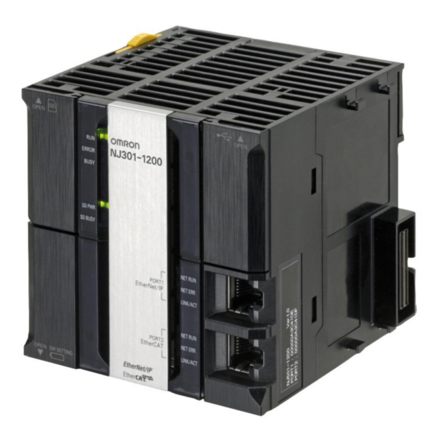Omron NJ3011200 Sysmac NJ3 CPU, 5 MB memory, built-in EtherCAT (8 servo axes, in total 192 EtherCAT nodes) and EtherNet/IP
