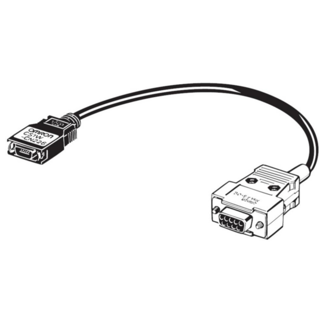 Omron CS1WCN226 Communication cable, CS1/CQM1H/CPM2C/CJ1 peripheral port to PC 9-pin RS-232C port, 2 m