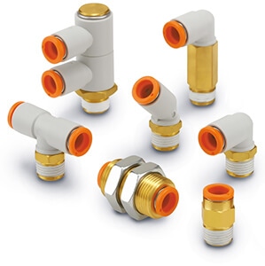 SMC KQ2E0100A SMC Fitting One-touch fitting Bulkhead union