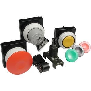 SMC VM32CR SMC Push-button Mechanical valve Extended (red)