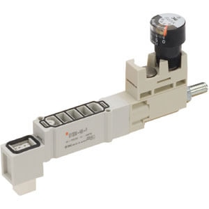 SMC SY30MN6P3 SMC Reg (p) w/psi gauge even 3 pos 4/5 port solenoid valve
