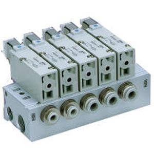 SMC VV3QZ350202TCD SMC 3 port solenoid valve Vqz300 base mounted manifold